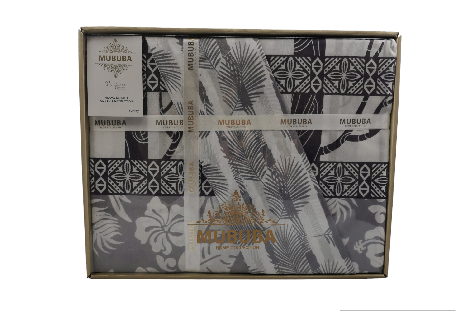 Prabangus turkiškos medvilnės dvigulės patalynės komplektas Ruduo 200x220 (4 dalys) (1)