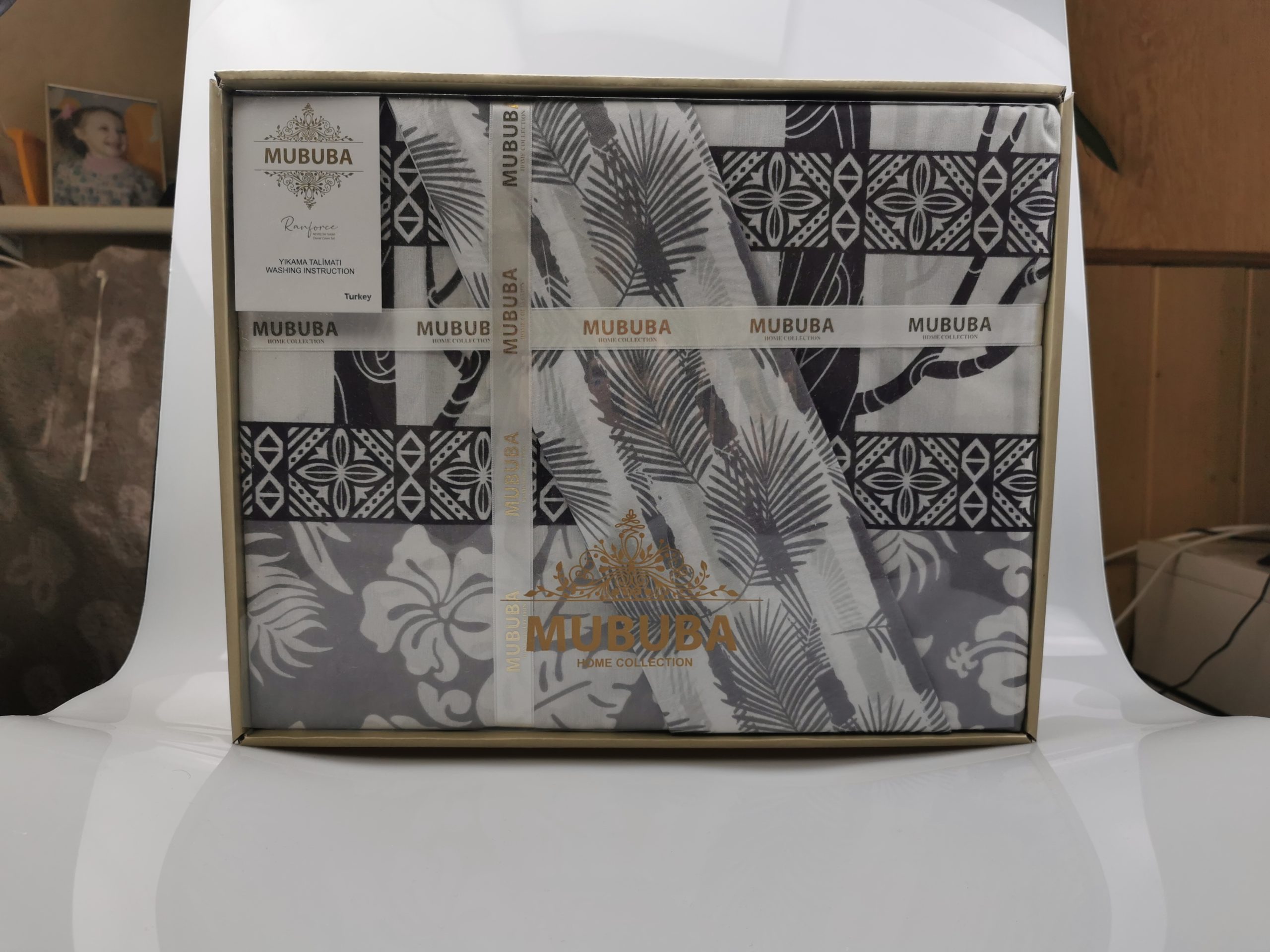 Prabangus turkiškos medvilnės dvigulės patalynės komplektas Ruduo 200x220 (4 dalys) (8)