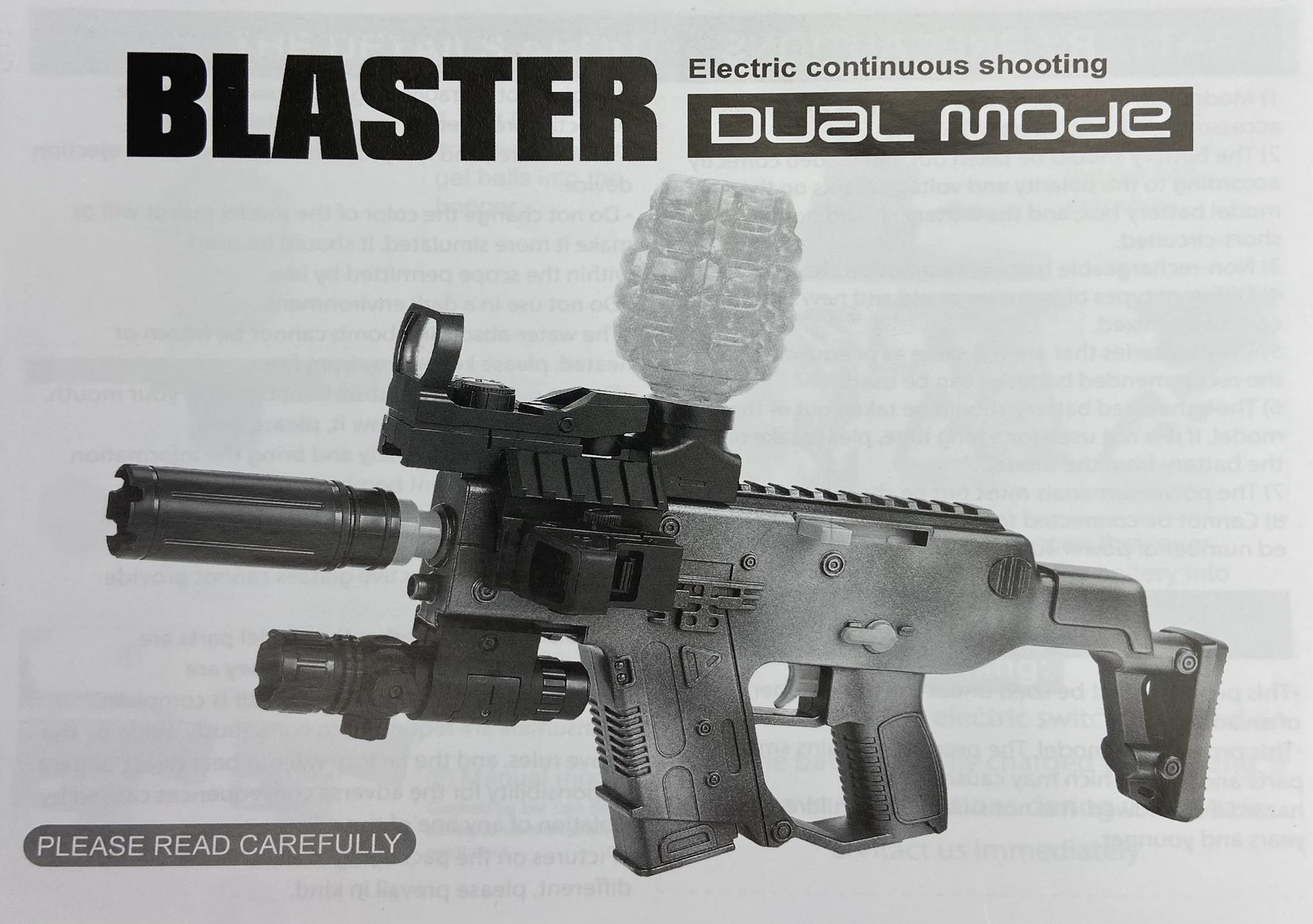 Šautuvas Blaster su gelio kulkomis (7)