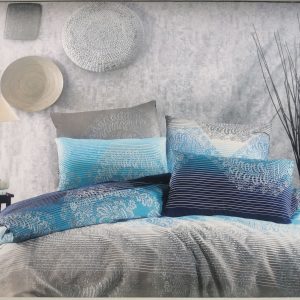 Turkiškos medvilnės dvigulės patalynės komplektas Lagūna 200x220 (4 dalys)
