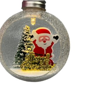 Šviečianti kalėdinė dekoracija Santa